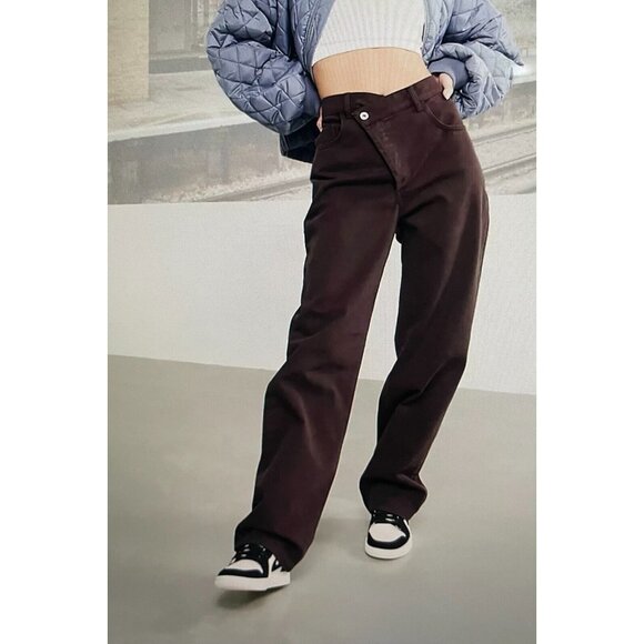 COLLUSION x004 Stepped Waistband Dad Jeans in Blue Light Size 28/26 Petite - Picture 4 of 16